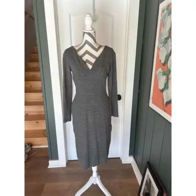 Calvin Klein Collection Gray Dress Size 6 Made in Italy