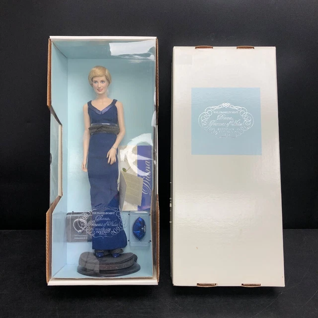 THE FRANKLIN MINT Diana Princess of Wales Porcelain Portrait Doll Boxed