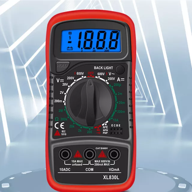 Multimeter Digital Messgeräte AC DC LCD Strommesser Strom Voltmeter Amperemeter