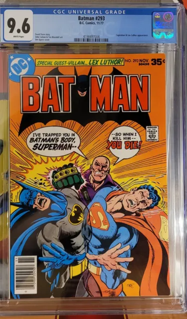 Batman #293 CGC 9.6 Aparo Classic Cover - Lex Putting The Smack Down