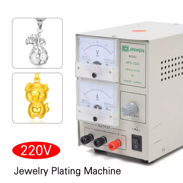 Platinum Silver Gold Plating Machine Jewelry Plater Electroplating Rectifier 30A