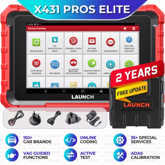 2024 LAUNCH X431 PROS ELITE PROS V+ Outils diagnostics Scanners Codage ECU TPMS