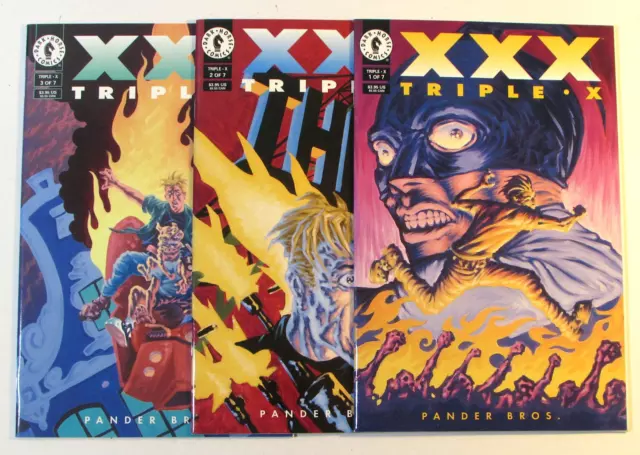 1994 Triple X Lot of 3 #1,2,3 Dark Horse Comics 1st Print Comic Books