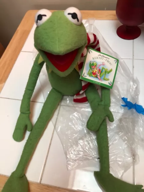 Loved! Kermit the Frog Eden Toys Muppets Large 18’’ Plush Toy Henson MUPPETS 90s