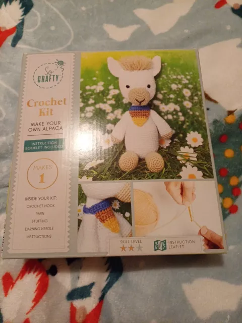 NEW Crochet Kit MAKE YOUR OWN ALPACA So Crafty + Instructions