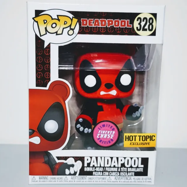 Funko Pop: Deadpool - Pandapool #328 Flocked Chase Hot Topic Exclusive