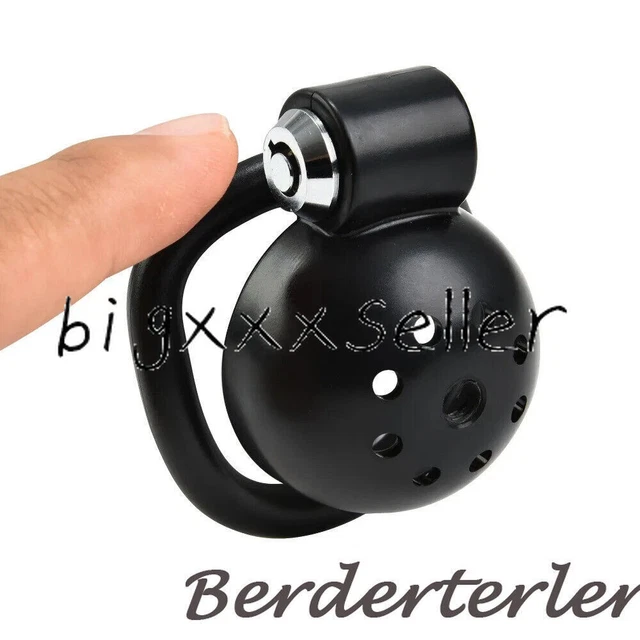 MALE NEW DESIGN Chastity Cage Click Lock Rings Tube Breathable Chastity ...