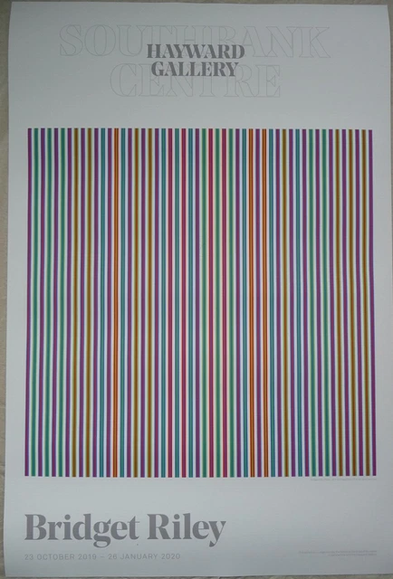 Bridget Riley Exhibition Poster in Original Tube Howard Gallery Southbank Centre