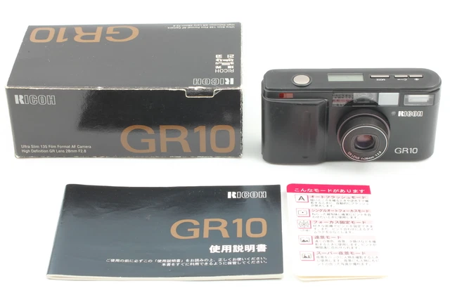 [Near MINT] Ricoh GR10 Black 28mm F2.8 Point & Shoot 35mm Film Camera From JAPAN