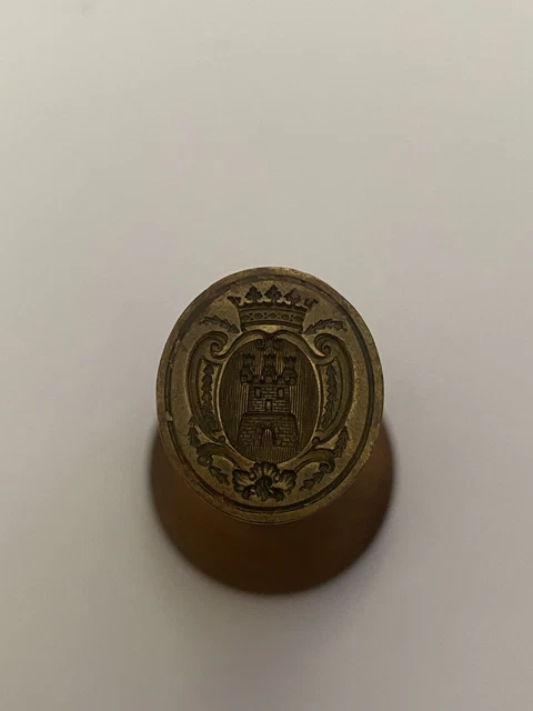 Sceau Or 18 Carats – Armoiries LE BRUN / MAYEUL CHABOT – Sautoir Vintage Paris/Bourbonnais