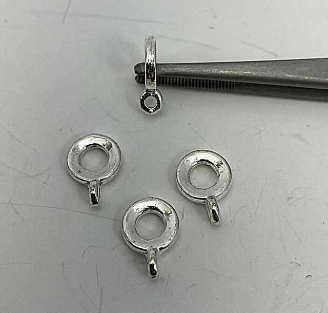 120 ~ Silver Bails Connectors for Charms/Pendants/Beads B79os