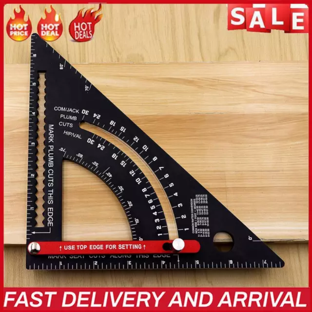 Speed Square Measuring Ruler Triangle Ruler Aluminum Alloy Carpenter Layout Tool