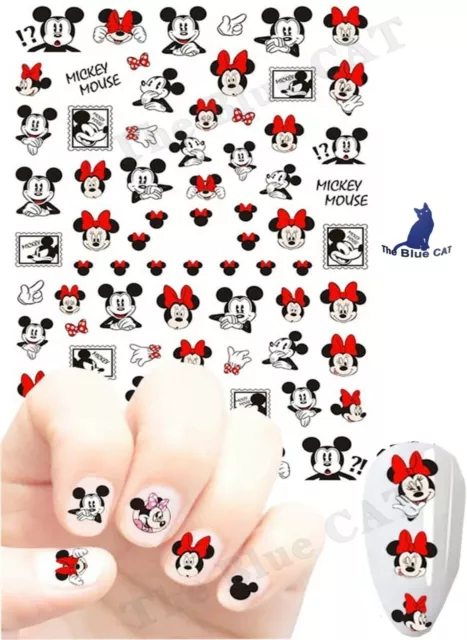 DISNEY NAIL STICKERS Mickey + Minnie Mouse - Cartoon – Children's, Nail Art  - UK £49.99 - PicClick UK