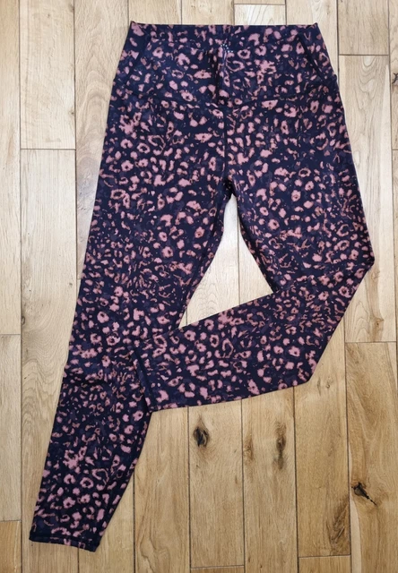 Leggings Varley Luna nero/marrone stampa animale leopardata taglia large 7/8