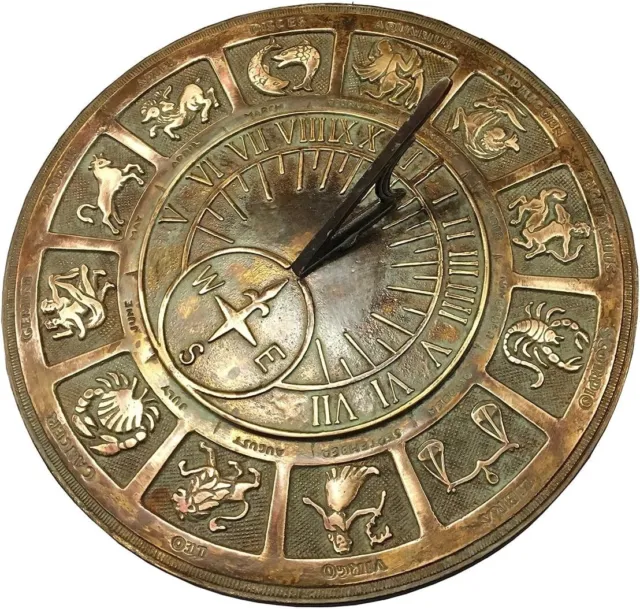 Rome Solid Zodiac Sundial, gift for cristmas,,,, 2