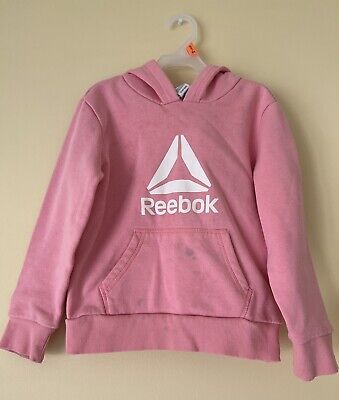 Reebok Pink Hoodie Hooded Sweatshirt Size Youth Small Girls Size SMALL(6/6X)