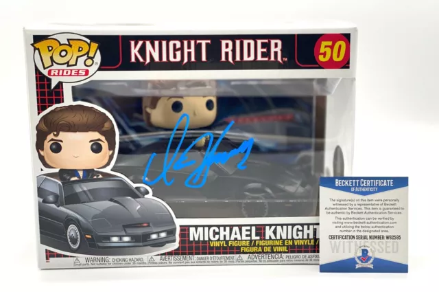 David Hasselhoff Michael Knight Signed Knight Rider Funko Pop Auto Beckett 10