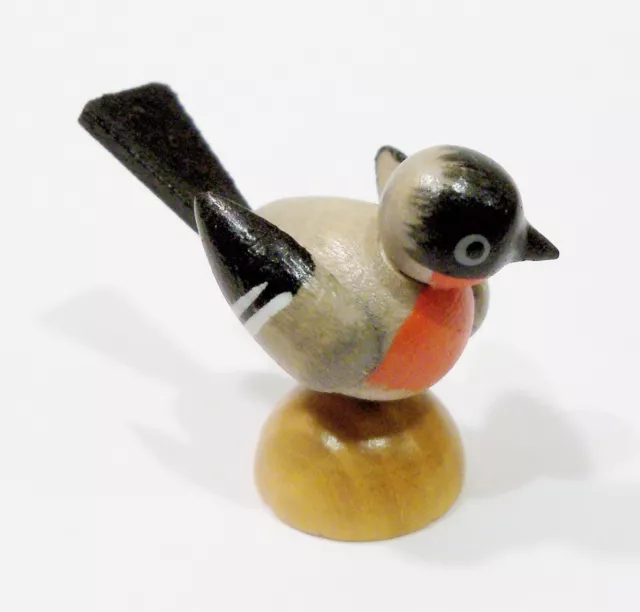 Erzgebirge Germany Bird Hand Carved Painted Wooden Folk Art Miniature Figure