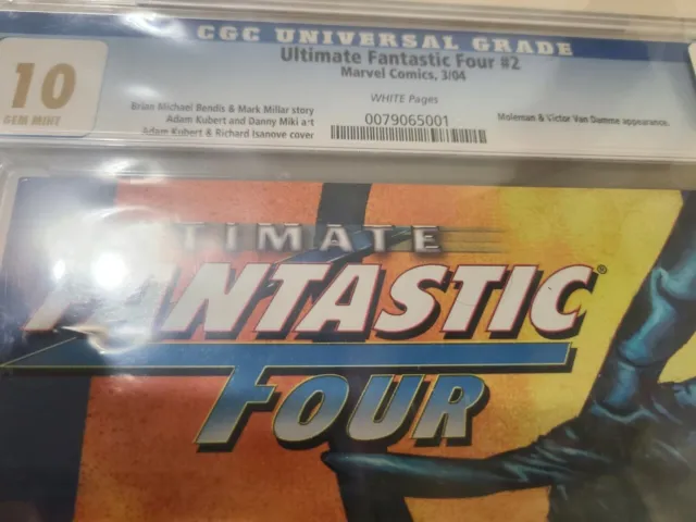 Cgc 10 Gem Mint!!! Ultimate Fantastic Four #2 - Not 9.8, Not 9.9 But Cgc 10!
