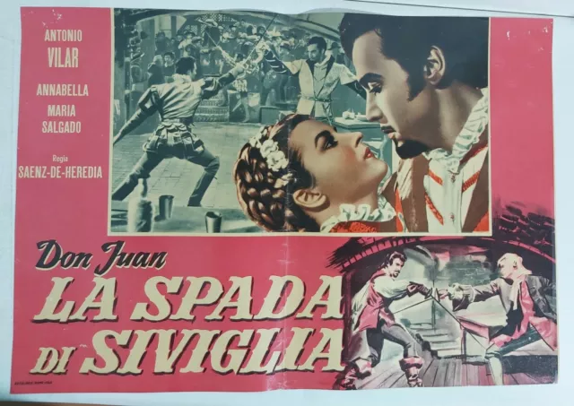 50666 Fotobusta Film 60 - Don Juan la spada di Siviglia - Antonio Vilar