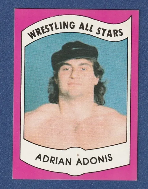 ADRIAN ADONIS 1982 PWE RC Wrestling All Stars Series B #19 Rookie Good CREASED*