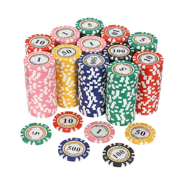LUOBAO 14 Gram Clay Premium Poker Numbered Chips for Texas Holdem, Blackjack