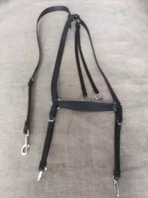 LEATHER BREASTPLATE DETACHABLE MARTINGALE TRAINING AID full SIZE