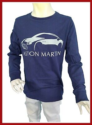 maglietta Aston Martin da bambino 8 anni manica lunga maniche lunghe 100% cotone