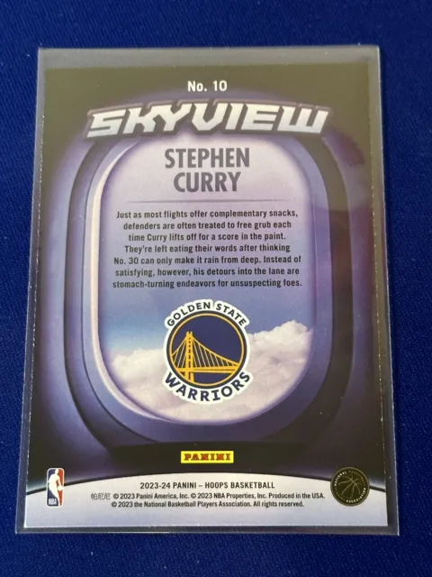 2023-24 NBA HOOPS Skyview Silver Holo Stephen Curry Steph Golden State ...