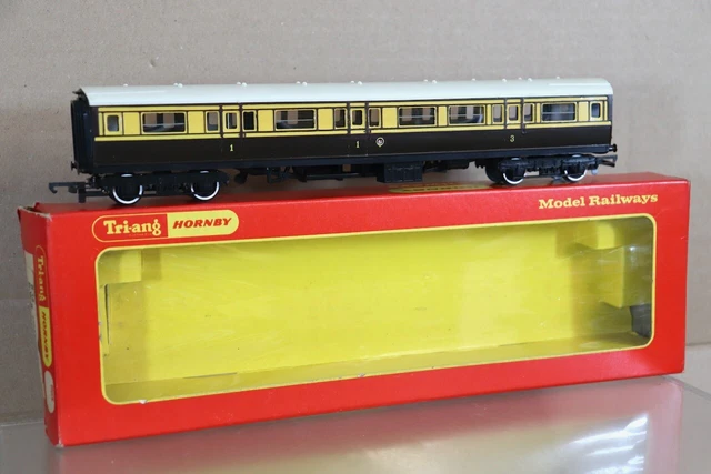 TRIANG HORNBY R26 R026 GW GWR 1st 3rd Composite Coach Emballé Oi EUR 28 ...