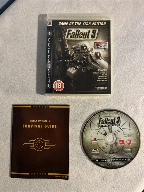 Fallout 3 Game of the Year Edition Playstation 3 PS3 GOTY manuale completo CIB
