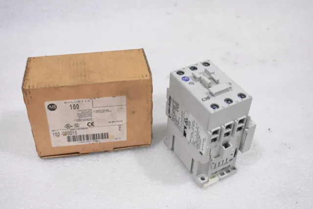 Allen Bradley 100-C30D10 Contactor 3 Main Poles With 100-S Auxiliary Contact