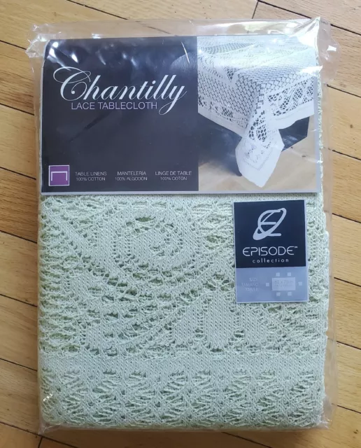 Chantilly Lace Tablecloth Kiwi Color Episode Collection 52x70 Made In Spain
