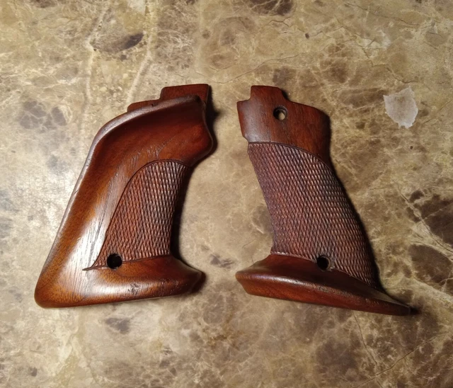 VINTAGE LEFT HAND Thumb Herrett's Wood Target Grips Colt 1911 1911A1