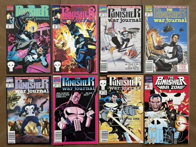 Punisher War Journal #29,30,31,32,33,34,42 + War Zone #1 Marvel Comic Books Lot