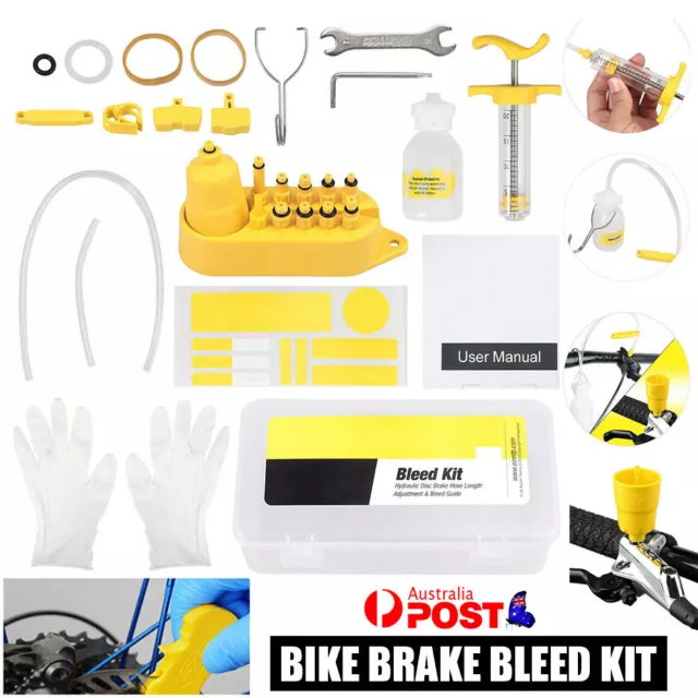 Bike Bicycle Hydraulic Disc Brake Bleed Kit Tool for Shimano Tektro Magura AU