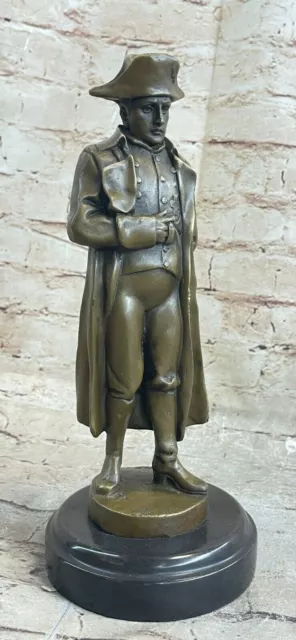 Napoléon Bonaparte Français Fonte Figurine Bronze Sculpture Statue Marbre Base