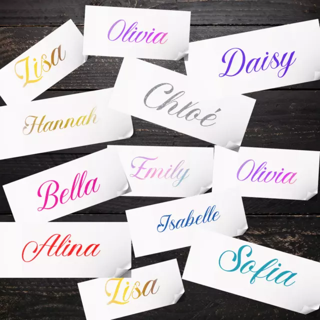 Custom Personalised Name/Word Cut-Vinyl Decal Sticker Fancy Script Font Styles