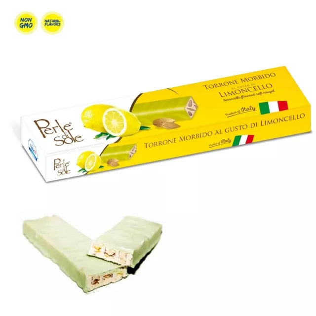 Torrone gusto Limoncello & Cioccolato Bianco - Perle di Sole - Offerta 6 Pezzi