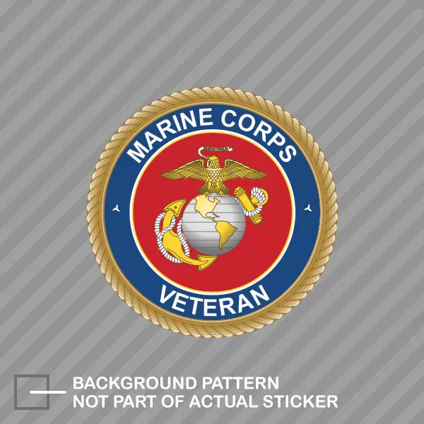 US Marine Corps Veteran Sticker Decal Vinyl usmc vet ega eagle globe anchor