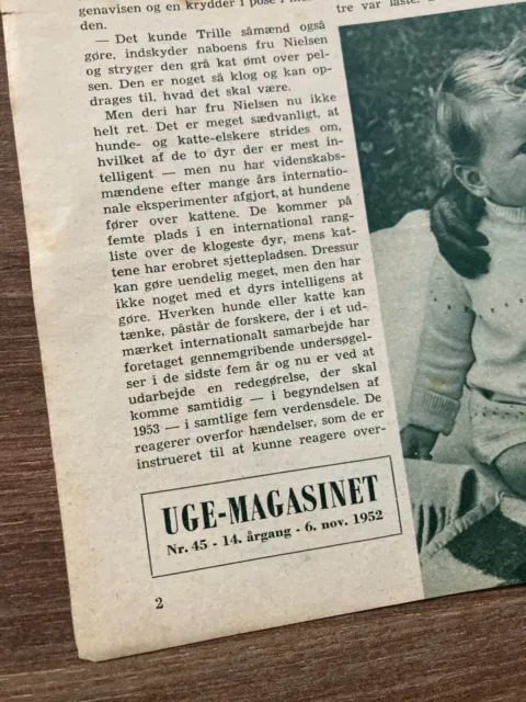 Ann Blyth Front Cover 1950s Complete Antique Danish Magazine "Uge-Magasinet" 3