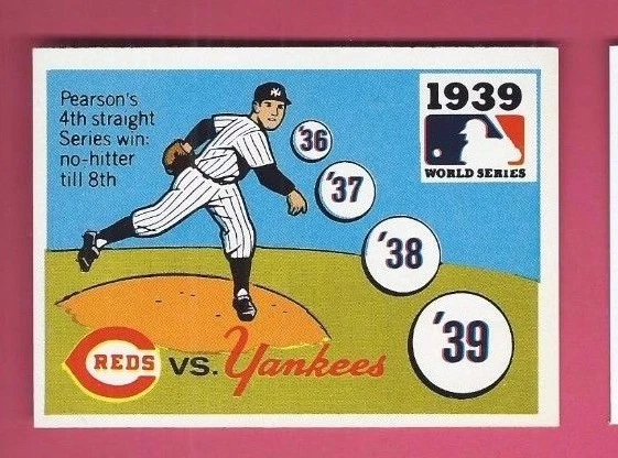 1971 Fleer R.G. LAUGHLIN WORLD SERIES 1939 Yankees v. Reds #37 Black Back NRMT