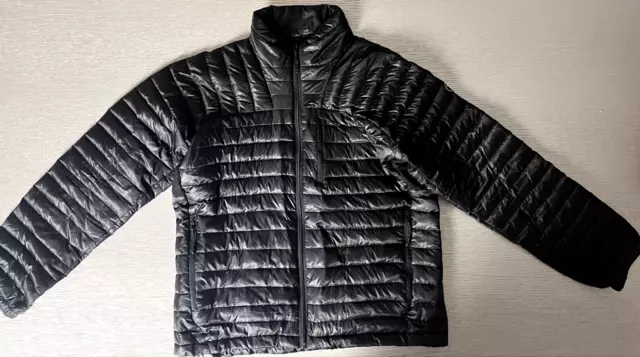 Tech by Tumi Down Puffer Jacket Lightweight Black Full Zip Men's Large Used