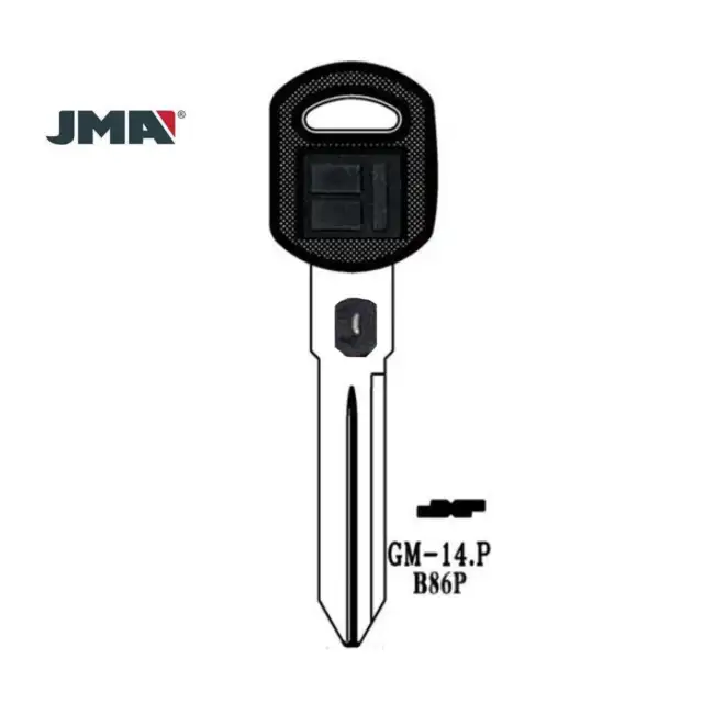 JMA Double Side VATS System Transponder Key Replacement for GM B82P-8 GM-14.PV08