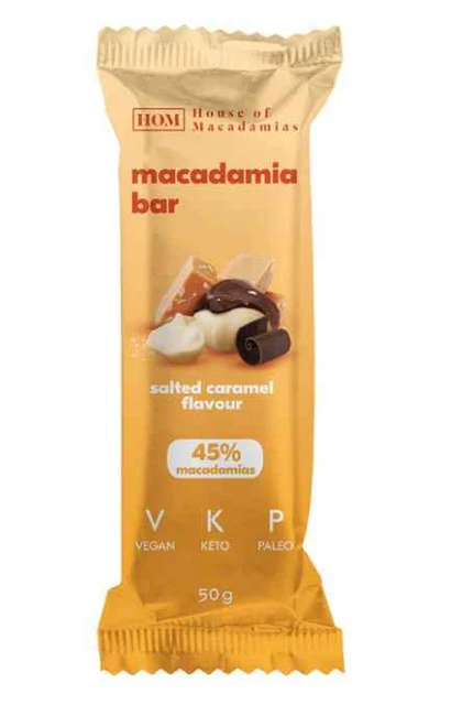 Barretta proteica House of Macadamias Macadamia - Caramello salato 50g