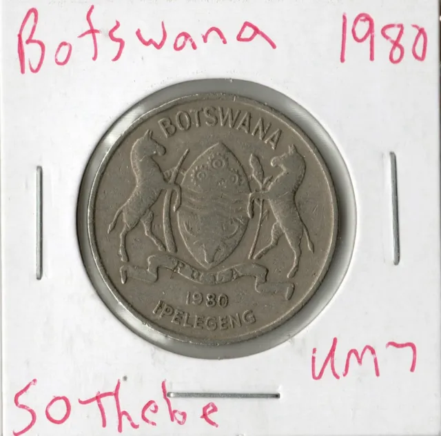 Coin Botswana 50 Thebe 1980 KM7