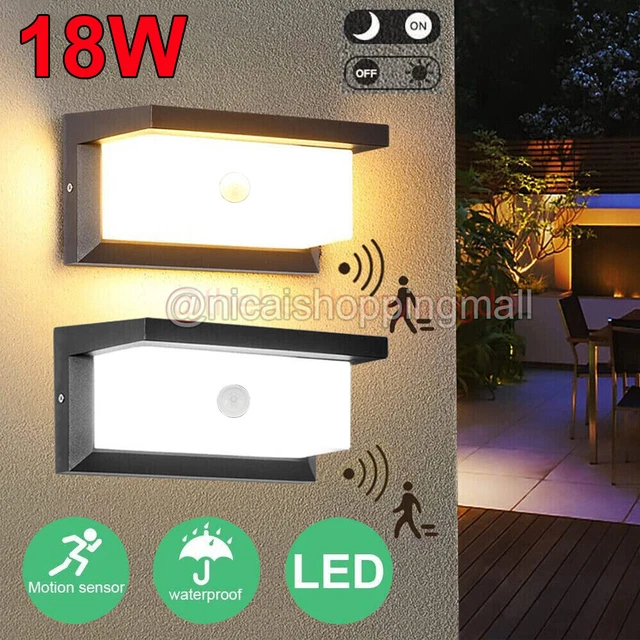 LED AUSSENLEUCHTE MIT Bewegungsmelder Wandleuchte Anthrazit Sensor