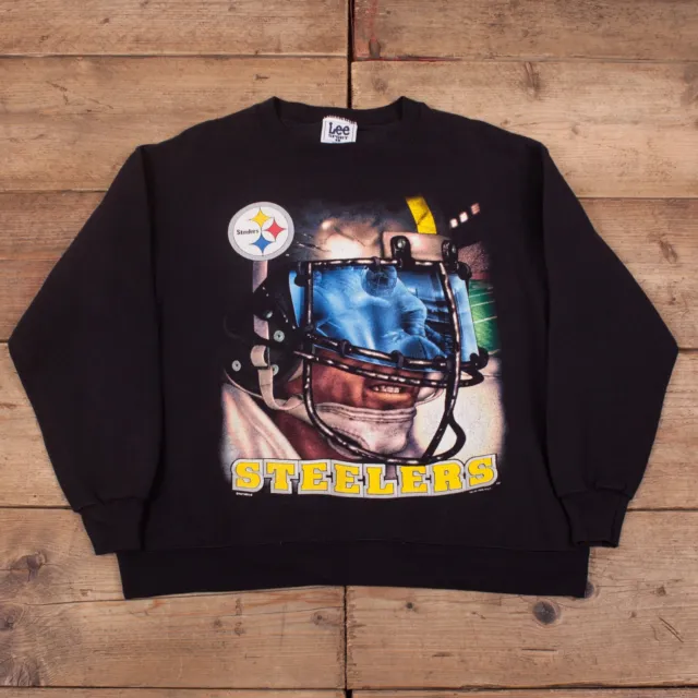 Vintage Lee Pittsburgh Steelers Sweatshirt Large 90s Graphic USA Made NFL R20107