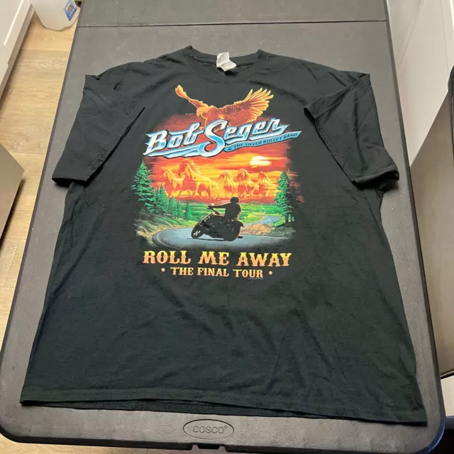 Bob Seger And The Silver Bullet Band 2019 Roll Me Away Final Tour Shirt 2XL