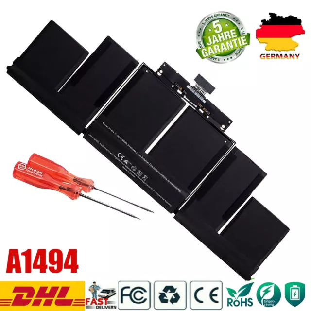 Batteria A1494 per Apple Macbook Pro Retina 15" A1398 fine 2013 metà 2014 ME 8,4Ah